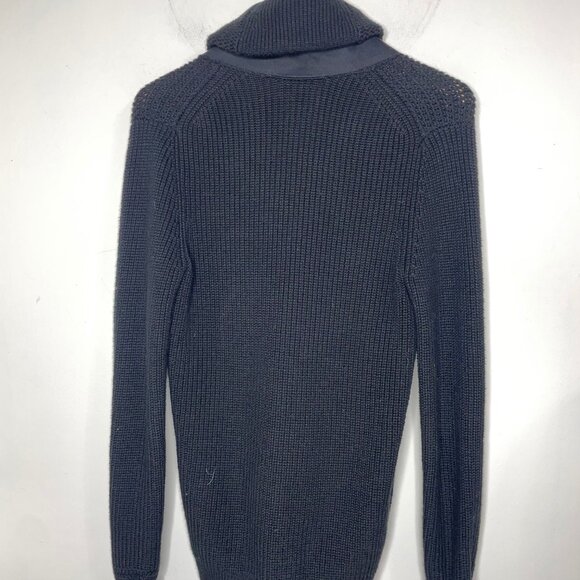 Banana Republic Men's Utility Shawl Neck Cardigan Knit Sweater Black XS Cotton - Picture 9 of 13